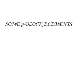 p-block elements by k2h